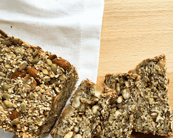 Healthy bread with nuts