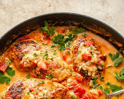 Adding coconut milk to the pan