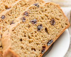 Healthy bread with raisins