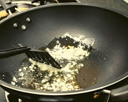 Sauteing garlic