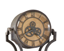 clock with an hourglass