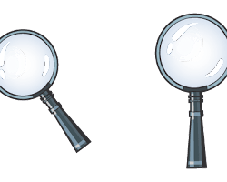 magnifying glass with a cursor