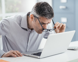 person looking at a computer screen